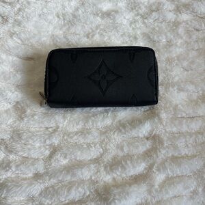 Black Embossed Zip Wallet - Designer Style